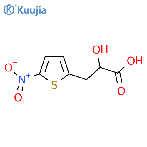 2-hydroxy-3-(5-nitrothiophen-2-yl)propanoic acid structure