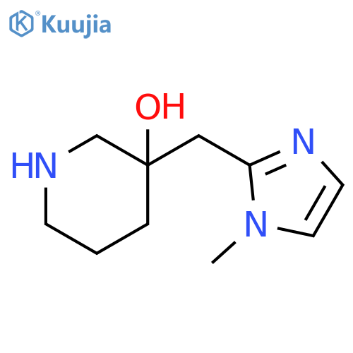 3-(1-methyl-1H-imidazol-2-yl)methylpiperidin-3-ol structure