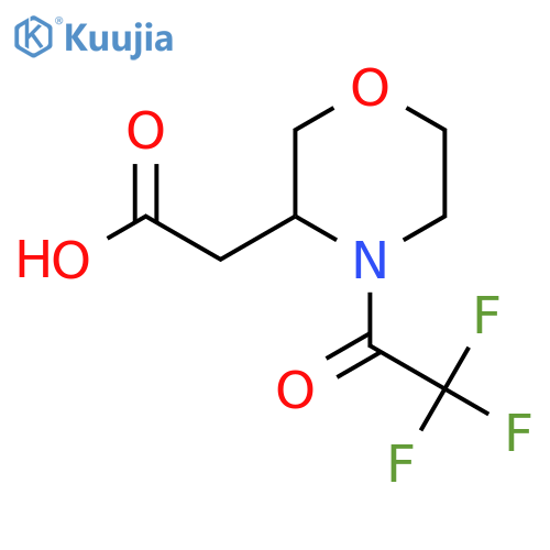 2-4-(trifluoroacetyl)morpholin-3-ylacetic acid structure