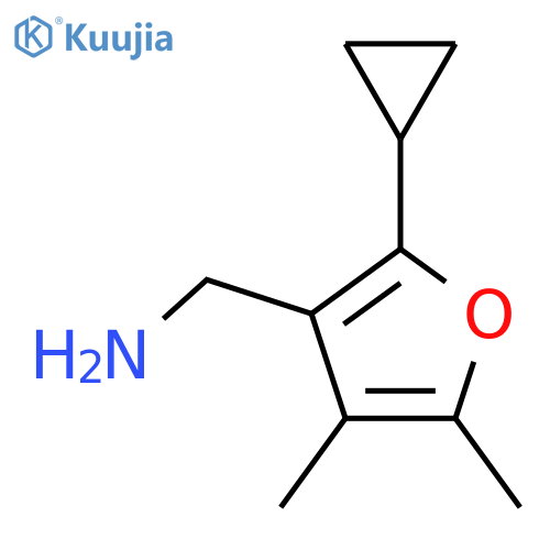 (2-cyclopropyl-4,5-dimethylfuran-3-yl)methanamine structure