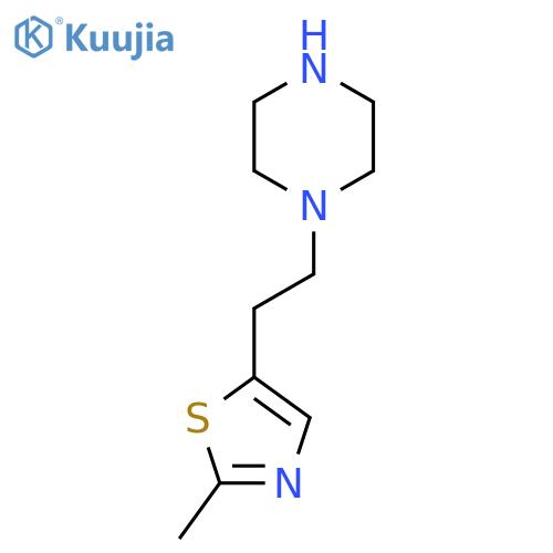 1-2-(2-methyl-1,3-thiazol-5-yl)ethylpiperazine structure