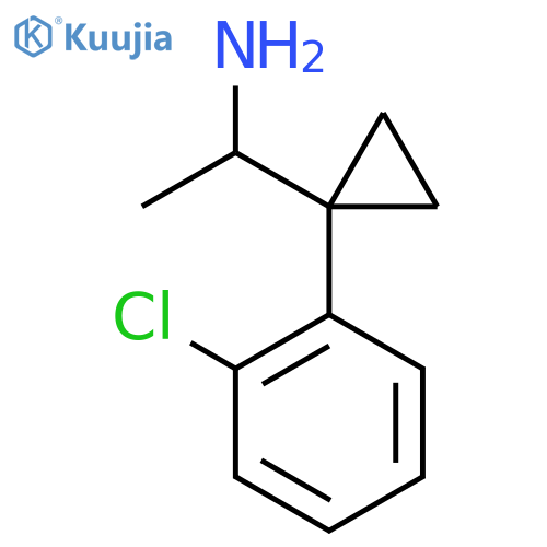 1-1-(2-chlorophenyl)cyclopropylethan-1-amine structure