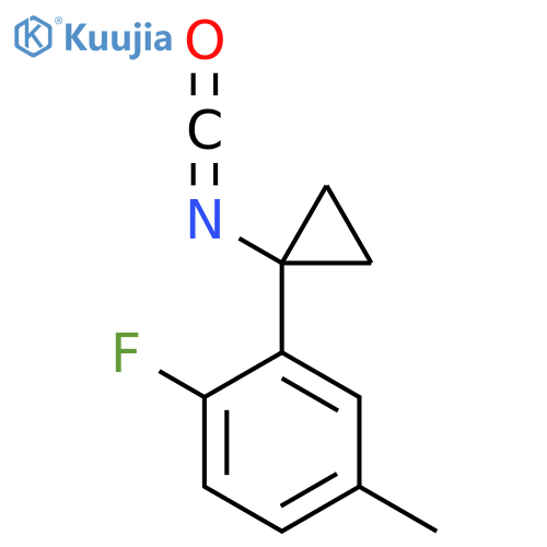 1-fluoro-2-(1-isocyanatocyclopropyl)-4-methylbenzene structure