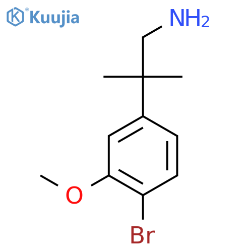 2-(4-bromo-3-methoxyphenyl)-2-methylpropan-1-amine structure