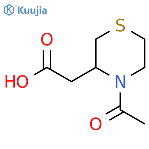 2-(4-Acetylthiomorpholin-3-yl)acetic acid structure