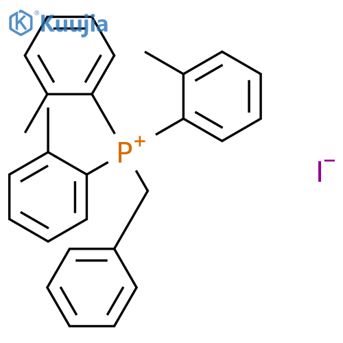 Phosphonium, tris(2-methylphenyl)(phenylmethyl)-, iodide structure