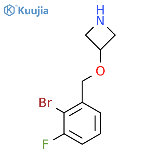 3-[(2-Bromo-3-fluorophenyl)methoxy]azetidine structure