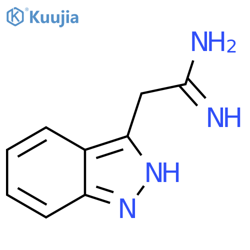 2-(1H-indazol-3-yl)ethanimidamide structure