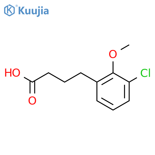 4-(3-chloro-2-methoxyphenyl)butanoic acid structure