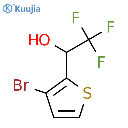 1-(3-bromothiophen-2-yl)-2,2,2-trifluoroethan-1-ol structure