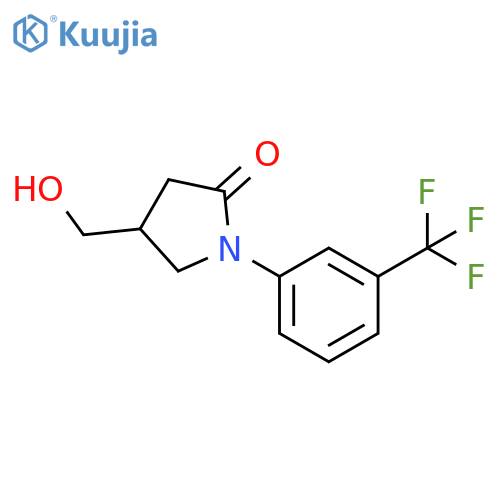 2-Pyrrolidinone, 4-(hydroxymethyl)-1-[3-(trifluoromethyl)phenyl]- structure