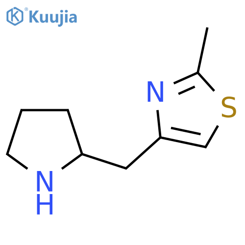 2-methyl-4-(pyrrolidin-2-yl)methyl-1,3-thiazole structure