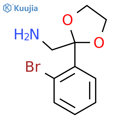 1-[2-(2-Bromophenyl)-1,3-dioxolan-2-yl]methanamine structure