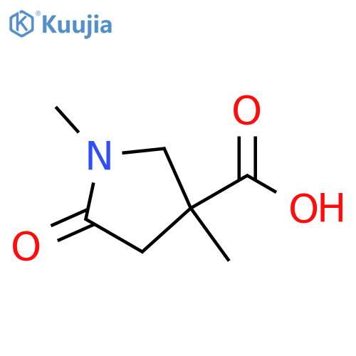 1,3-dimethyl-5-oxopyrrolidine-3-carboxylic acid structure