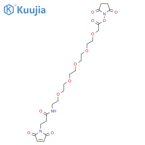 Mal-propionylamido-PEG5-NHS acetate structure