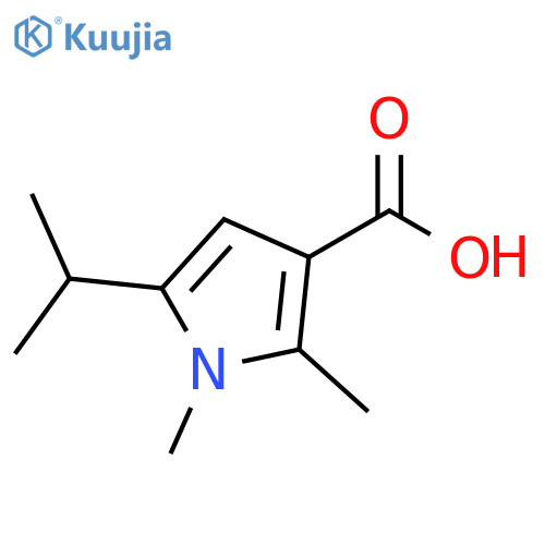 1,2-dimethyl-5-(propan-2-yl)-1H-pyrrole-3-carboxylic acid structure