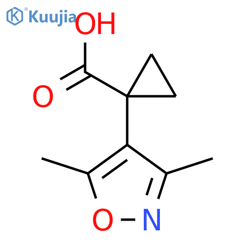 1-(dimethyl-1,2-oxazol-4-yl)cyclopropane-1-carboxylic acid structure