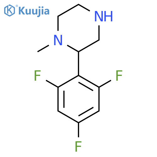 1-methyl-2-(2,4,6-trifluorophenyl)piperazine structure