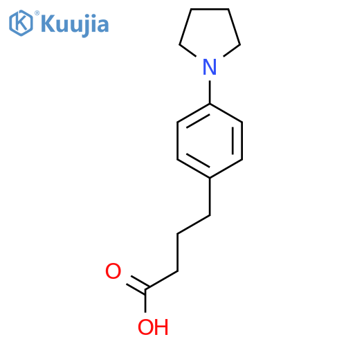 4-4-(pyrrolidin-1-yl)phenylbutanoic acid structure
