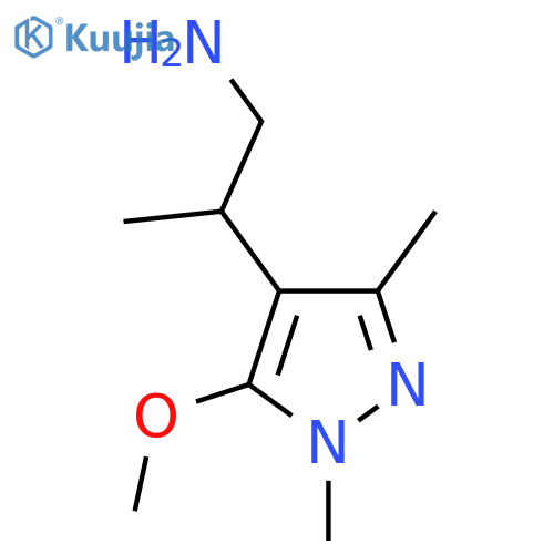 2-(5-methoxy-1,3-dimethyl-1H-pyrazol-4-yl)propan-1-amine structure