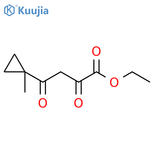 Cyclopropanebutanoic acid, 1-methyl-α,γ-dioxo-, ethyl ester structure