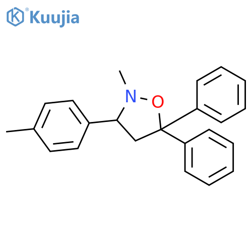 Isoxazolidine, 2-methyl-3-(4-methylphenyl)-5,5-diphenyl- structure