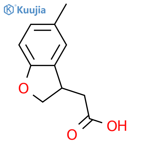 3-Benzofuranacetic acid, 2,3-dihydro-5-methyl- structure