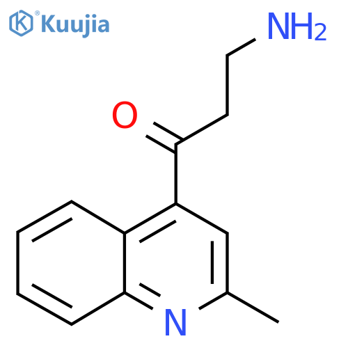 3-amino-1-(2-methylquinolin-4-yl)propan-1-one structure