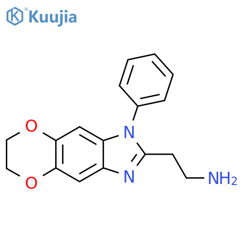 2-{6-Phenyl-10,13-dioxa-4,6-diazatricyclo[7.4.0.0,3,7]trideca-1,3(7),4,8-tetraen-5-yl}ethan-1-amine structure