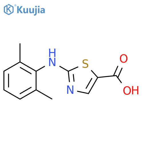 2-[(2,6-dimethylphenyl)amino]-1,3-thiazole-5-carboxylic acid structure