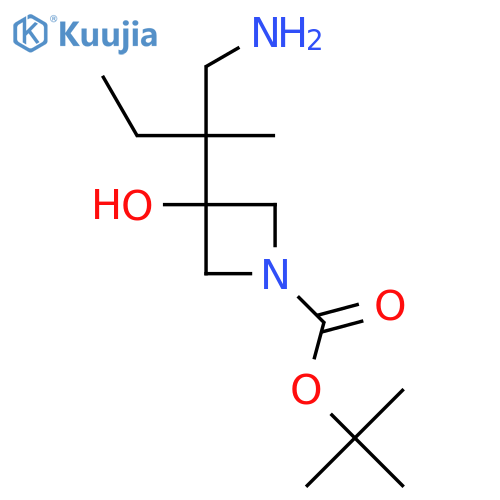 Tert-butyl 3-(1-amino-2-methylbutan-2-yl)-3-hydroxyazetidine-1-carboxylate structure
