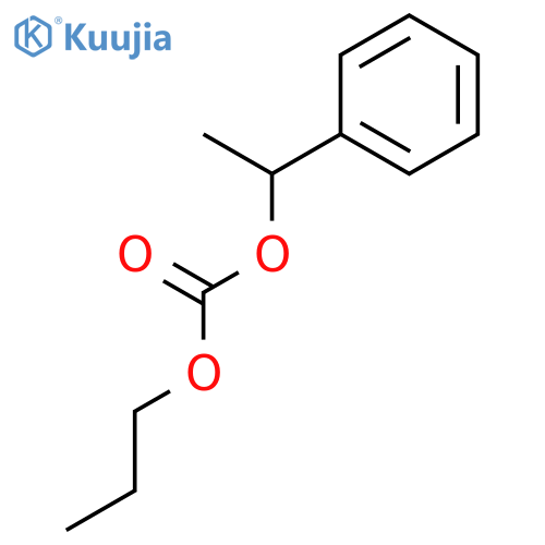 Carbonic acid, 1-phenylethyl propyl ester, (±)- structure