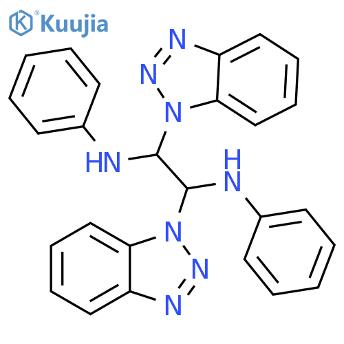 N-[1,2-Bis(1H-1,2,3-benzotriazol-1-yl)-2-(phenylamino)ethyl]aniline structure