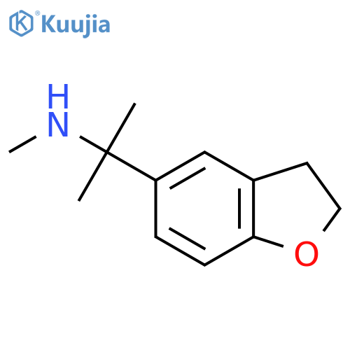 2-(2,3-dihydro-1-benzofuran-5-yl)propan-2-yl(methyl)amine structure