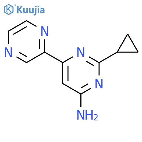 2-cyclopropyl-6-(pyrazin-2-yl)pyrimidin-4-amine structure