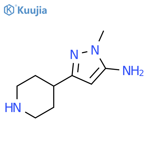 1-methyl-3-(piperidin-4-yl)-1H-pyrazol-5-amine structure