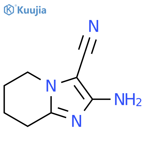 2-amino-5H,6H,7H,8H-imidazo1,2-apyridine-3-carbonitrile structure