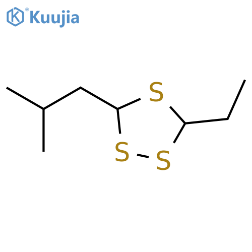 3-Ethyl-5-(2-methylpropyl)-1,2,4-trithiolane structure