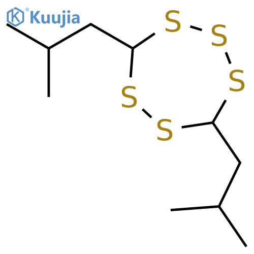 4,7-Bis(2-Methylpropyl)-1,2,3,5,6-pentathiepane structure