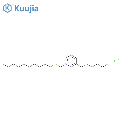 Pyridinium, 3-[(butylthio)methyl]-1-[(decylthio)methyl]-, chloride structure