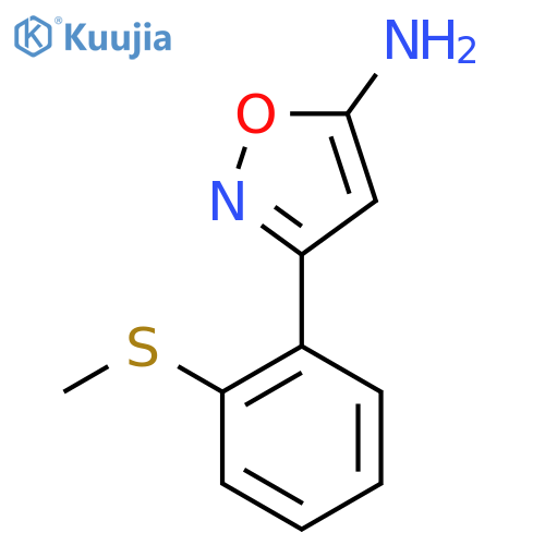 3-2-(methylsulfanyl)phenyl-1,2-oxazol-5-amine structure