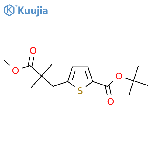 tert-Butyl 5-(3-methoxy-2,2-dimethyl-3-oxopropyl)thiophene-2-carboxylate structure