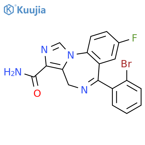 4H-Imidazo[1,5-a][1,4]benzodiazepine-3-carboxamide,6-(2-bromophenyl)-8-fluoro- structure
