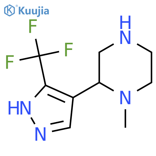 1-methyl-2-3-(trifluoromethyl)-1H-pyrazol-4-ylpiperazine structure