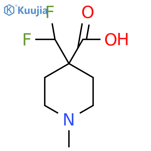 4-(difluoromethyl)-1-methylpiperidine-4-carboxylic acid structure