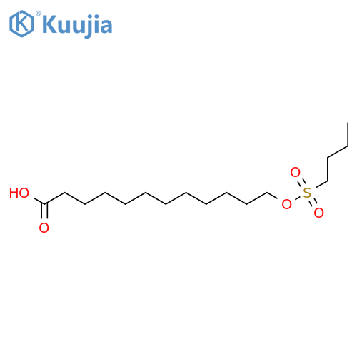 Dodecanoic acid, 12-[(butylsulfonyl)oxy]- structure