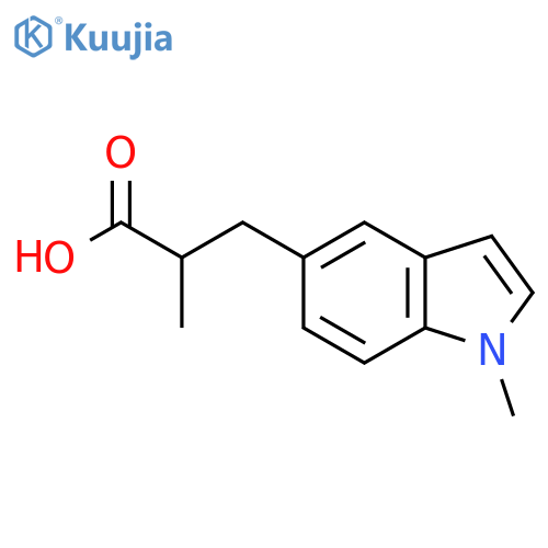 2-methyl-3-(1-methyl-1H-indol-5-yl)propanoic acid structure