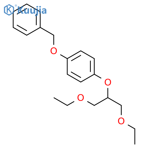 Benzene, 1-[2-ethoxy-1-(ethoxymethyl)ethoxy]-4-(phenylmethoxy)- structure