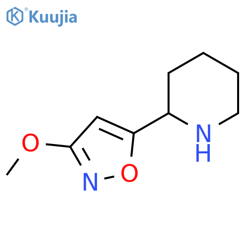 2-(3-methoxy-1,2-oxazol-5-yl)piperidine structure