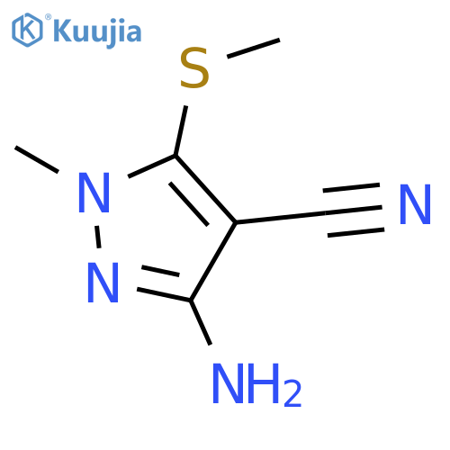 1-Methyl-3-amino-4-cyano-5-methylsulfanylpyrazole structure